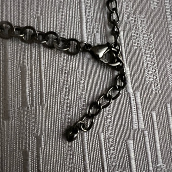 White House Black Market Hematite-Tone Statement Necklace - Picture 4 of 4